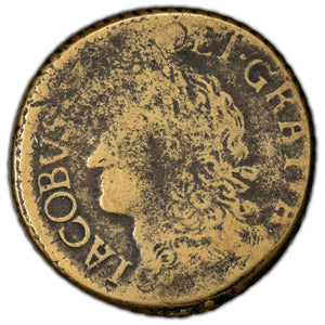 SOLD Ireland 1690 June 30 Pence Half Crown Gun Money Coin S-6580