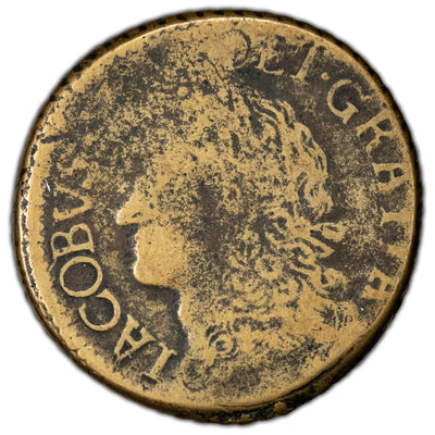 SOLD Ireland 1690 June 30 Pence Half Crown Gun Money Coin S-6580