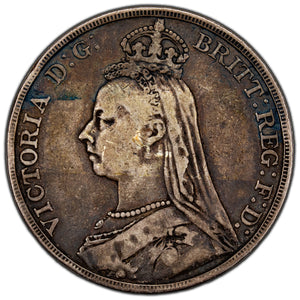 SOLD Great Britain 1890 One Crown Silver Coin