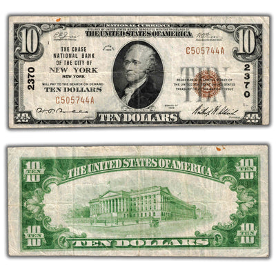 SOLD United States 1929 New York #2370 $10 National Currency Note FR #1801 Type 1