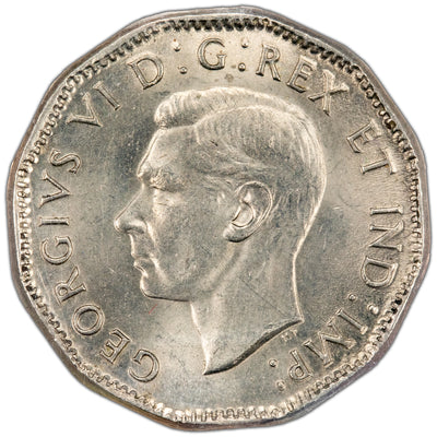 SOLD Canada 1947 Dot 5 Cents Nickel Coin - ICCS MS-63