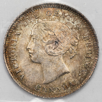 SOLD Canada 1888 5 Cents Silver Coin - ICCS MS-63