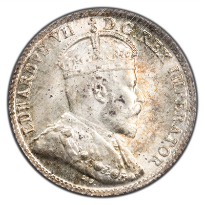 Canada 1902 5 Cents Silver Coin - ICCS MS-64