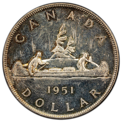 Canada 1951 $1 Silver Dollar Coins - Choice Uncirculated