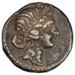 Ancient Rome 49-44 BC Julius Caesar AR Denarius SIlver Coin Crawford 458/1 Syd #1013