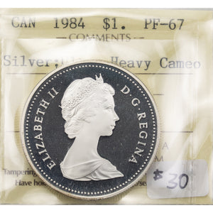 SOLD Canada 1984 $1 Silver Dollar Coin - ICCS Proof PR-67 UHC
