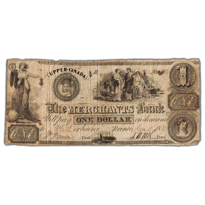 $1 1837 Merchants Bank Upper Canada Note - Issues