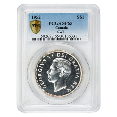 SOLD Canada 1952 SWL $1 Silver Dollar Specimen Coin - PCGS SP-65 Nice Example