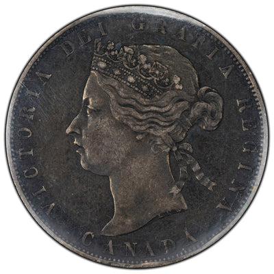 SOLD Canada 1871-H 50 Cents Half Dollar Silver Coin - ICCS EF-40