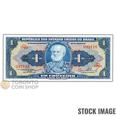 Brazil N.D (1954-58) 1 Cruzeiro Note P#150a - Uncirculated