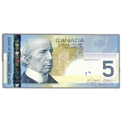 SOLD $5 2006 Bank of Canada Note BC-67b - APF/APE Mismatched Prefix Error