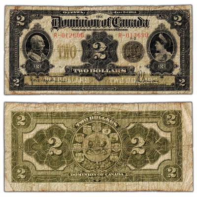 SOLD $2 1914 Dominion of Canada Note Series R DC-22d - Circulated