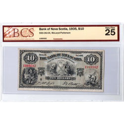 $10 1935 Bank of Nova Scotia Chartered Note #550-36-04 - BCS VF-25
