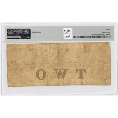 SOLD $2 1858 International Bank of Canada Note #380-10-08-10 - PMG F-15