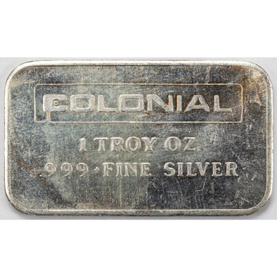 SOLD Engelhard Colonial 1oz .999 Fine Silver Bar