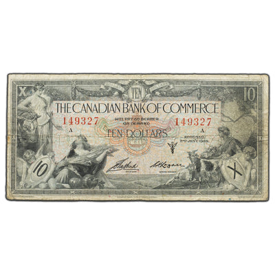 SOLD $10 1935 Canadian Bank of Commerce Canada Chartered Note #75-18-06 - Fine