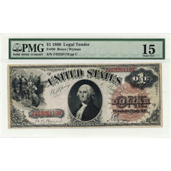 SOLD United States 1880 $1 Legal Tender Note Fr. 30 - PMG F-15