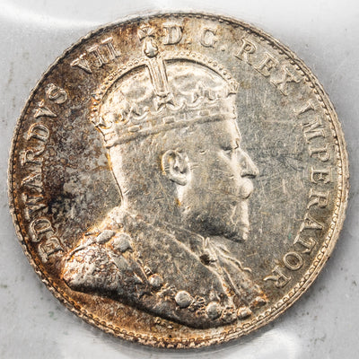 Canada 1905 10 Cents Dime Silver Coin - ICCS EF-45