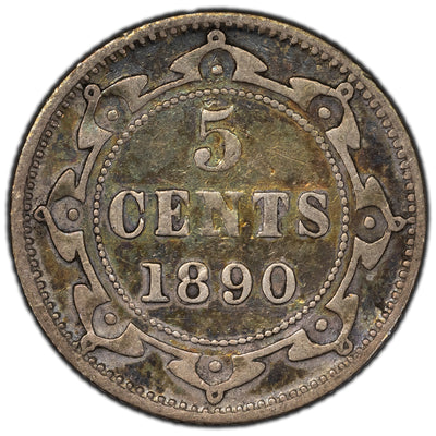 Newfoundland 1896 5 Cents Silver Coin