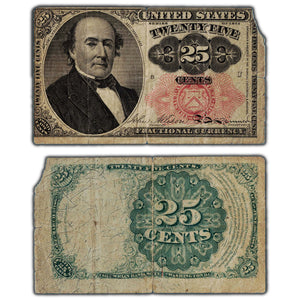 SOLD United States 1874 25 Cents Fractional Note - Missing Corner