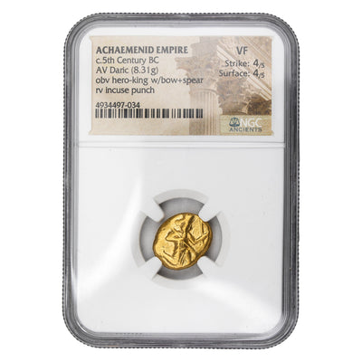 SOLD Achaemenid Empire c.5th Century BC AV Daric Gold Coin Carradice Type IIIB - NGC VF