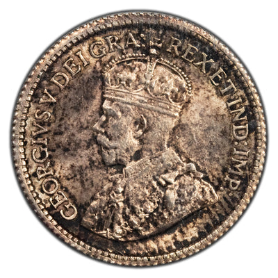 Canada 1914 5 Cents Silver Coin - ICCS MS-64