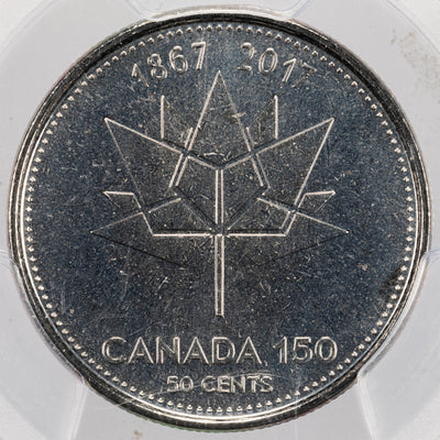 Canada 2017 50 Cents Coin - PCGS Sample Slab - RCNA Boucherville