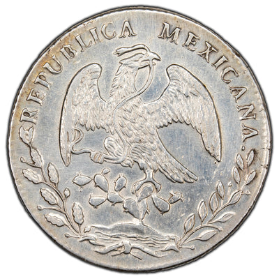 SOLD Mexico 1884 Guanajuato Go BR 8 Reales Silver Coin - Cleaned