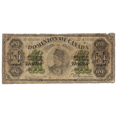 SOLD $1 1878 Dominion of Canada Note Payable at Montreal DC-8e-ii - Low Grade Filler