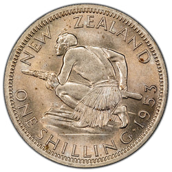 New Zealand 1953 Shilling Coin