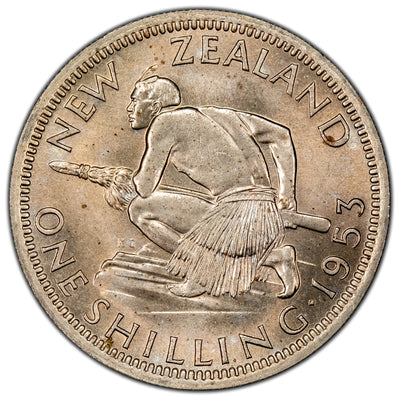 New Zealand 1953 Shilling Coin