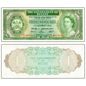 Belize 1976 $1 One Dollar Note P #33c - AU