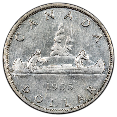 Canada 1955 Arnprior w/ Die Break $1 Silver Dollar Coin - Cleaned