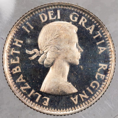 SOLD Canada 1953 SF 10 Ten Cents Silver Coin - ICCS Proof-Like PL-65 Heavy Cameo