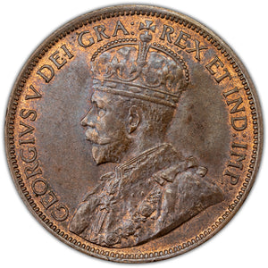 SOLD Canada 1919 1 Large Cent Coin - MS-62 Red & Brown