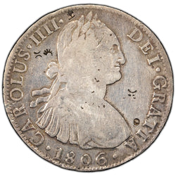 Mexico 1806 Mo-TH 8 Reales Silver Coin - Chop Marks