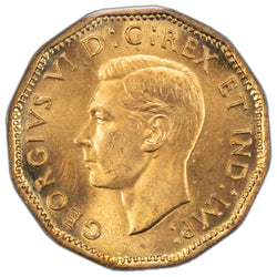 Canada 1943 5 Cents Nickel Coin - ICCS MS-65