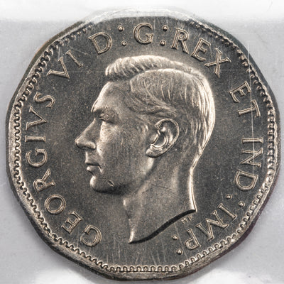 SOLD Canada 1947 5 Cents Nickel Coin - ICCS MS-65