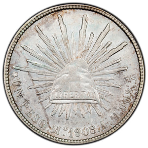 SOLD Mexico 1908 Peso Silver Coin - Cleaned