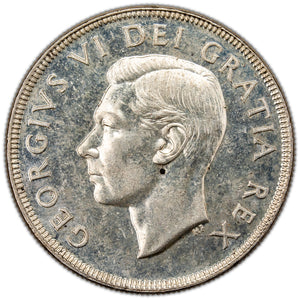 SOLD Canada 1951 Short Water Lines $1 Silver Dollar Coin - Almost Uncirculated