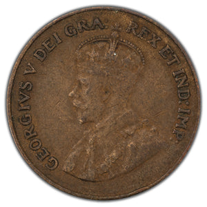 Canada 1923 1 Small Cent Coin Key Date! - Fine