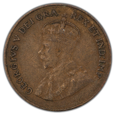 Canada 1923 1 Small Cent Coin Key Date! - Fine