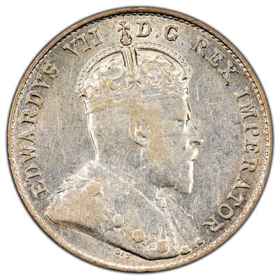 Canada 1907 10 Cents Dime Silver Coin - Very Fine +