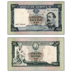 Portugal 1960 50 Fifty Escudos Note P #164 - VF+