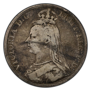 SOLD Great Britain 1889 One Crown Silver Coin KM #765