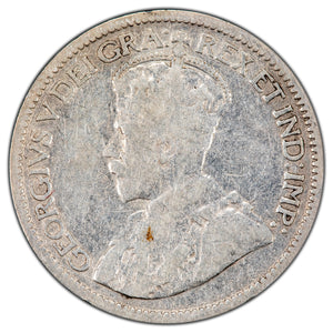 Canada 1913 Broad Leaves 10 Cents Dime SIlver Coin - Reverse Damage