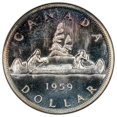 Canada 1959 $1 Silver Dollar Coin - Gem Proof Like