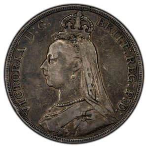 SOLD Great Britain 1890 One Crown Silver Coin KM #765