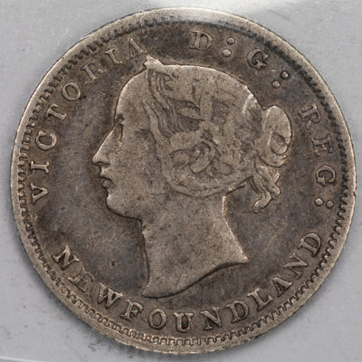 SOLD Newfoundland 1873 Obverse 2 5 Cents Silver Coin - ICCS F-12