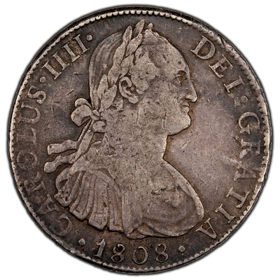 SOLD Mexico 1808 Charles IV Mo-TH 8 Reales Silver Coin